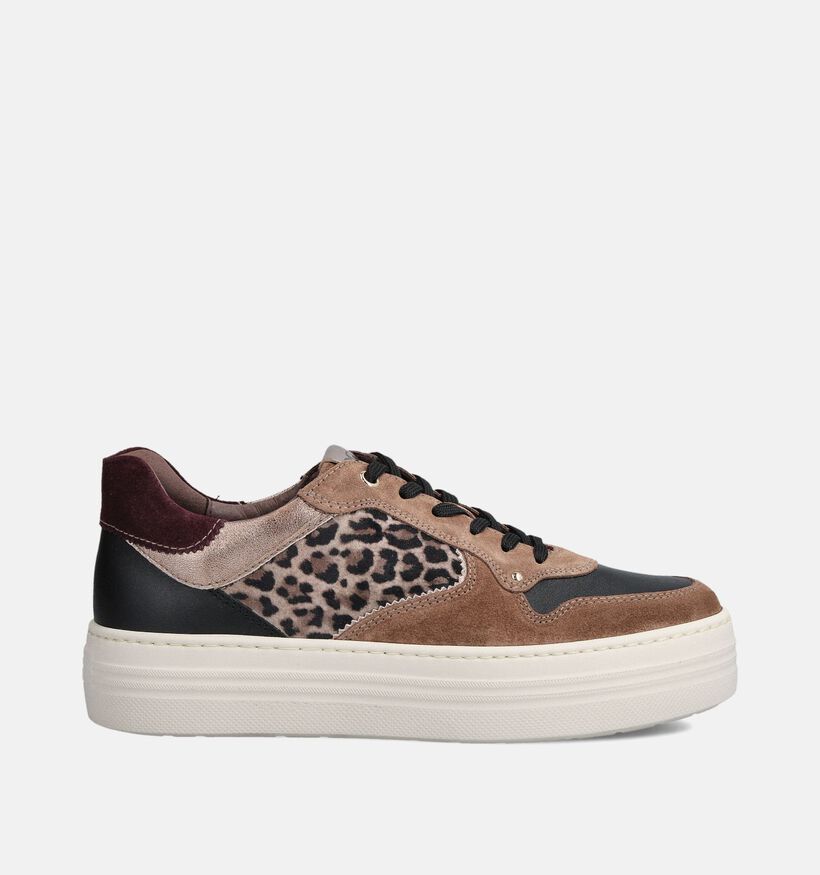 NeroGiardini Leopard Baskets en Marron pour femmes (361698) - pour semelles orthopédiques