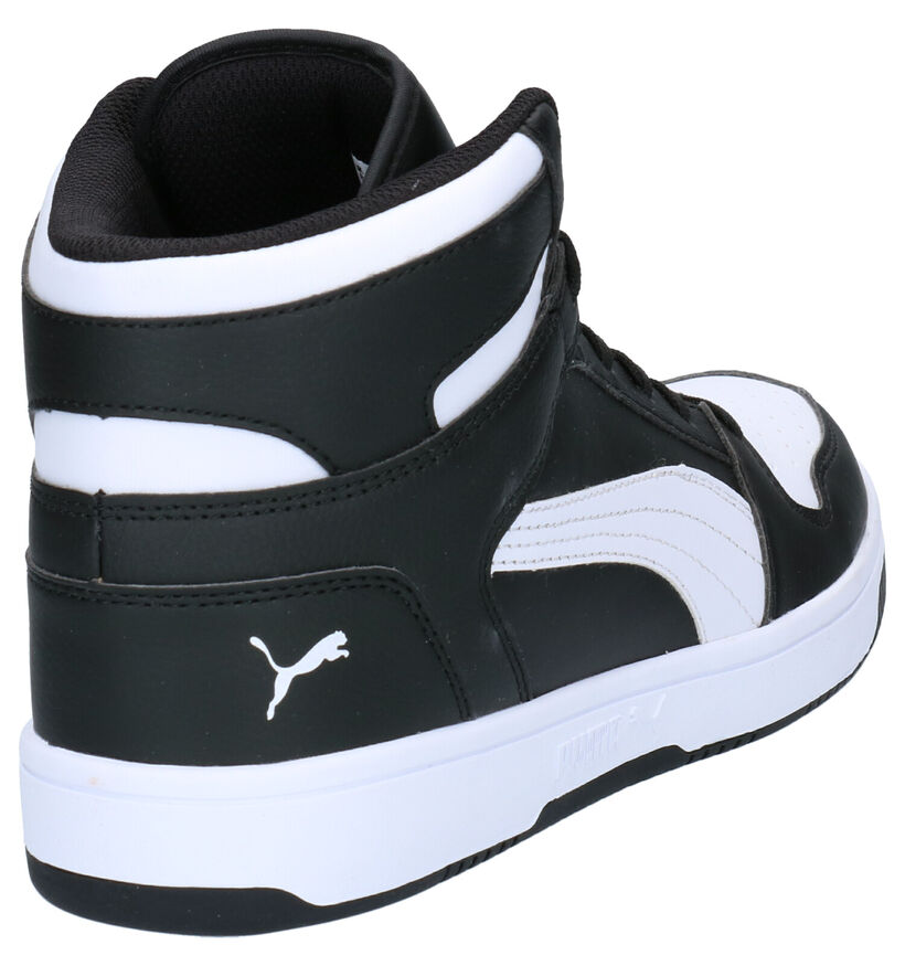 Puma Rebound Layup SL Zwarte Sneakers in kunstleer (307174)