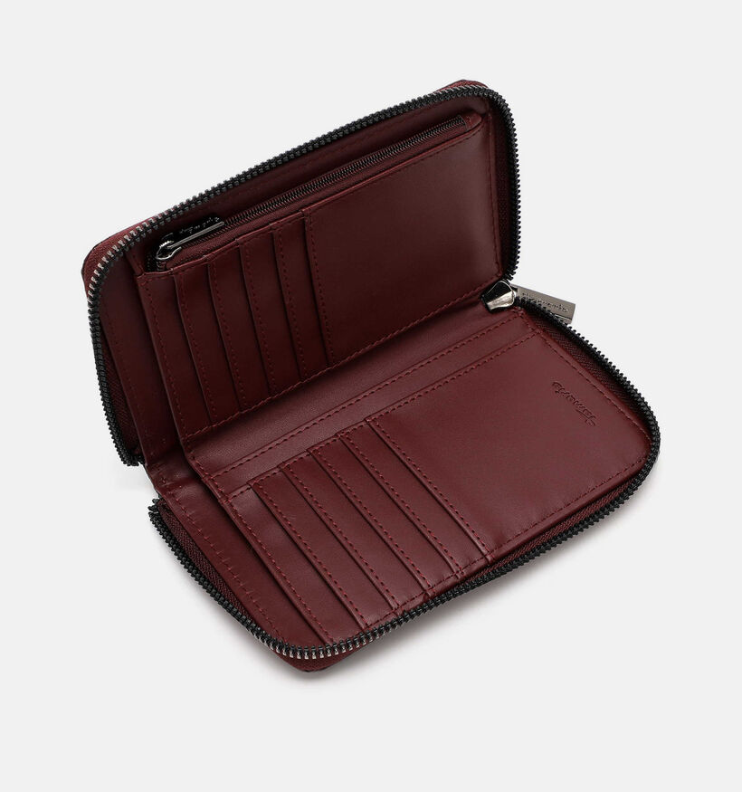 Tamaris Marina Snake Porte-monnaie zipp&eacute; en Bordeaux pour femmes (378796)