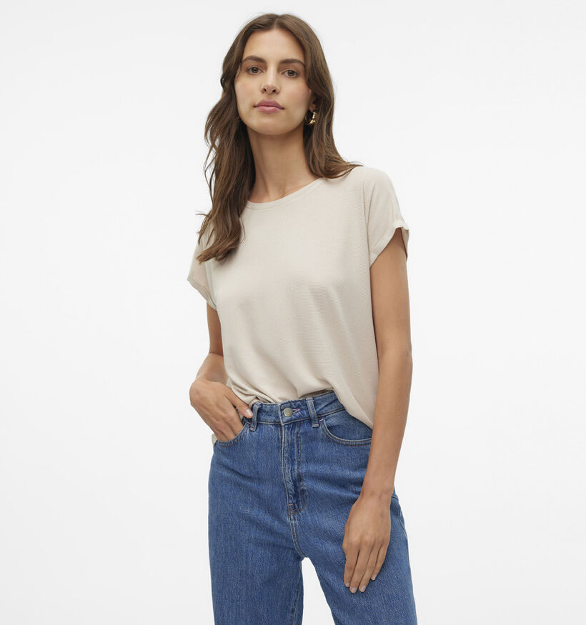 Vero Moda Lava T-shirt en Beige pour femmes (369427)