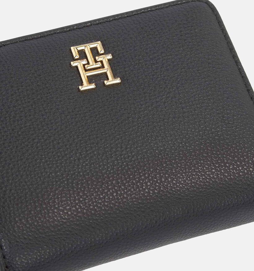 Tommy Hilfiger Soft Logotape Porte-monnaie zippé en Noir pour femmes (349987)
