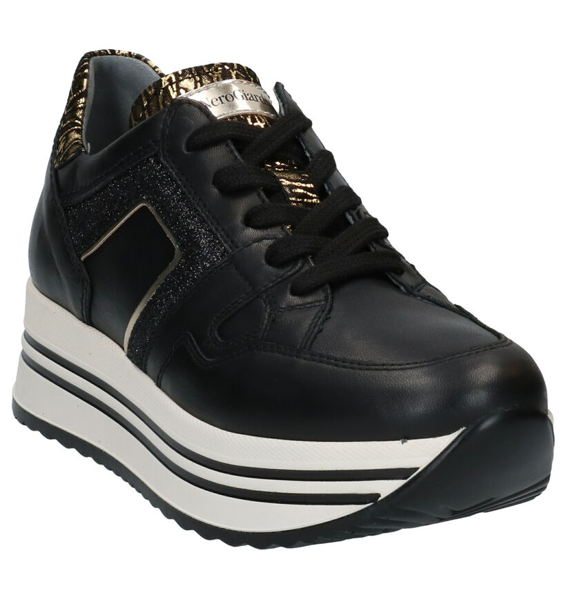 NeroGiardini Chaussures à lacets en Noir en cuir (283478)