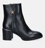 Tommy Hilfiger Feminine Zwarte Enkellaarsjes in leer (329331)
