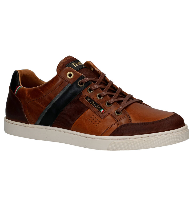 Pantofola d'Oro Palme Low Chaussures à lacets en Cognac en cuir (286407)