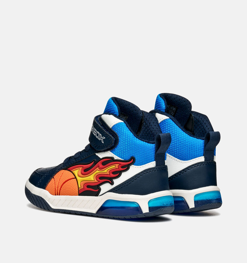 Geox Inek Basketball Chaussures hautes en Bleu pour garçons (360366)