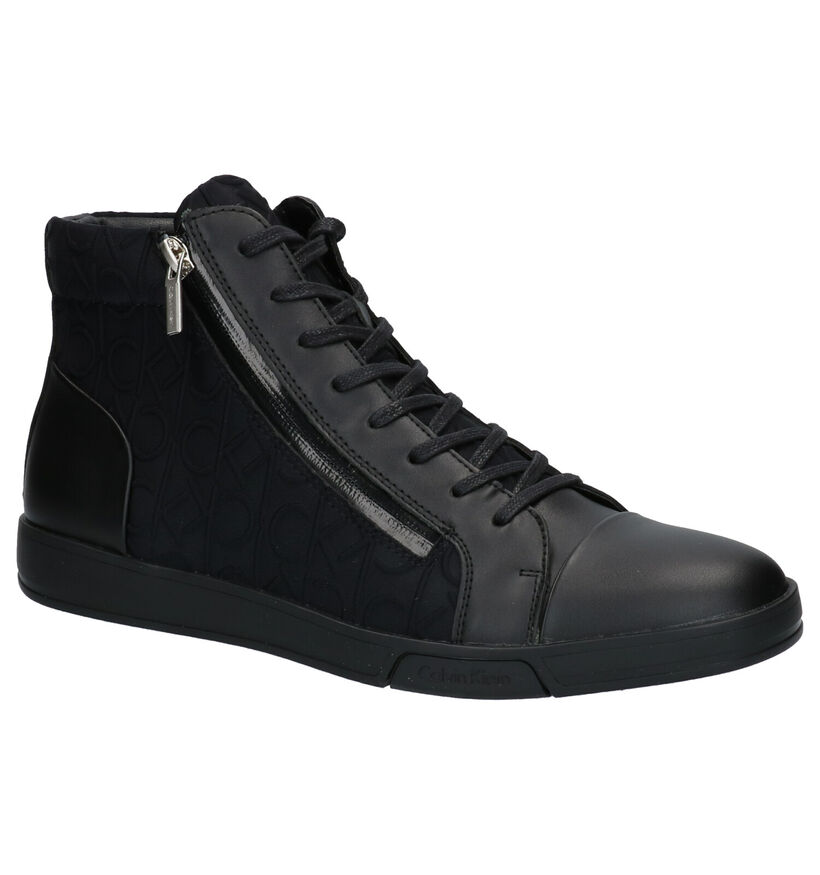 Calvin Klein Zwarte Sneakers in leer (255780)