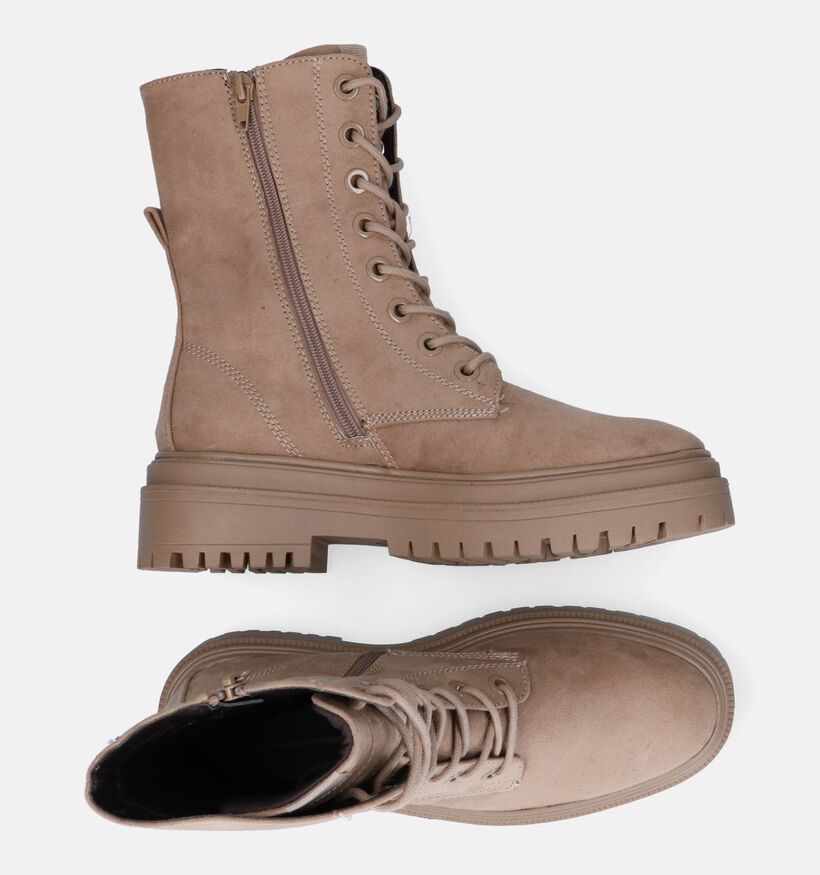 Signatur Boots à lacets en Beige pour femmes (296062)