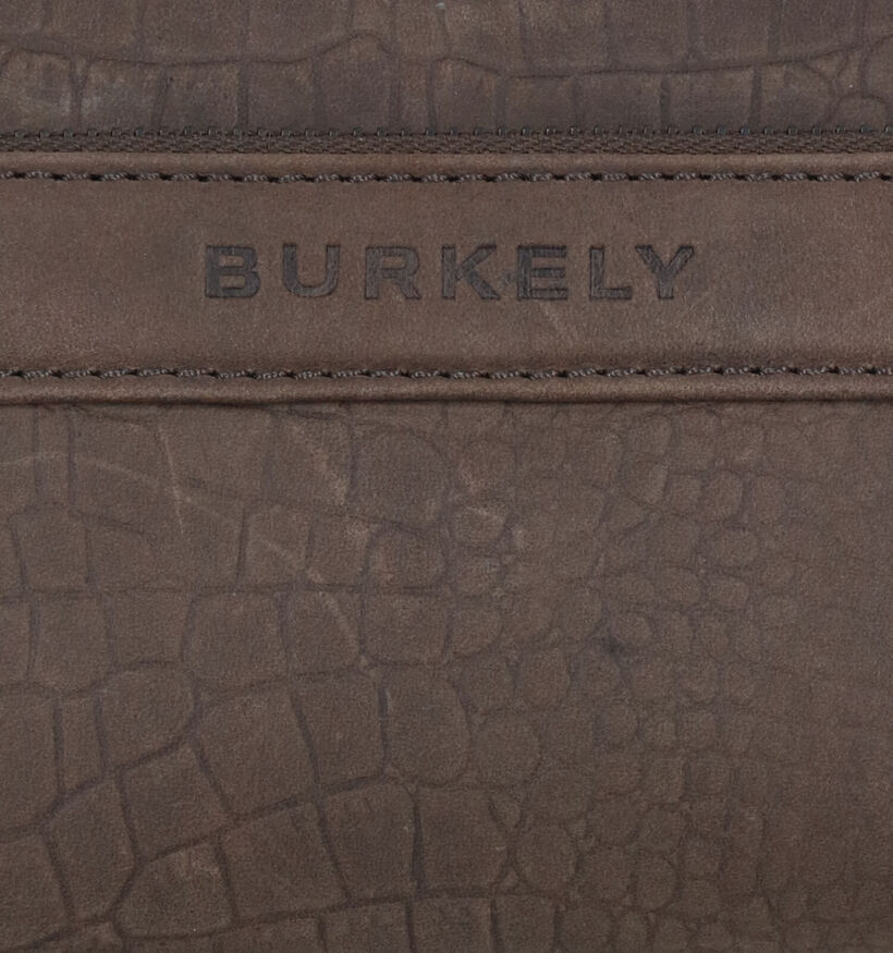 Burkely Casual Carly Sac porté croisé en Gris en cuir (321593)