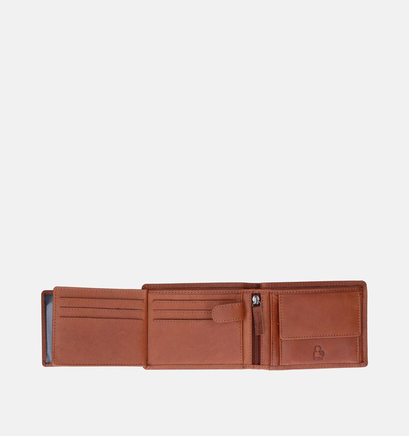 Euro-Leather Portefeuille en Cognac pour hommes (343471)