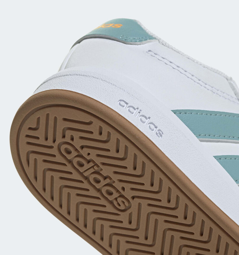adidas Grand Court 3.0 Witte/Munt Sneakers voor jongens (375457) - geschikt voor steunzolen