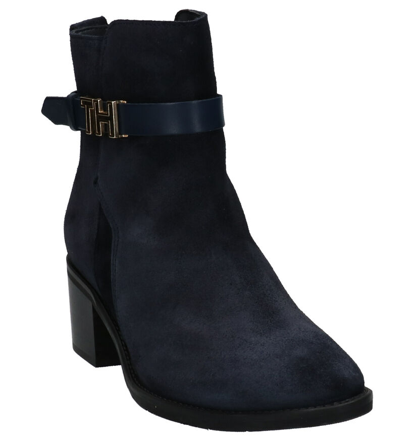 Tommy Hilfiger Bottines à talons en Bleu foncé en daim (255941)