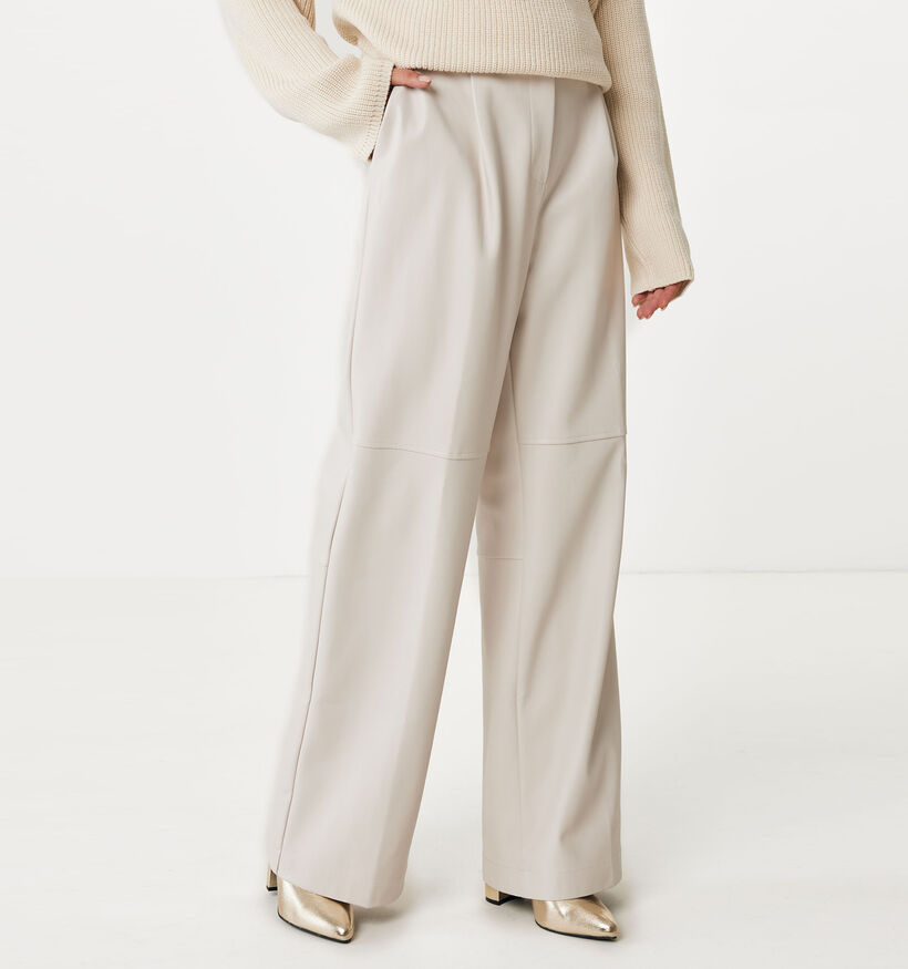 Mexx Pantalon large en Écru pour femmes (334040)