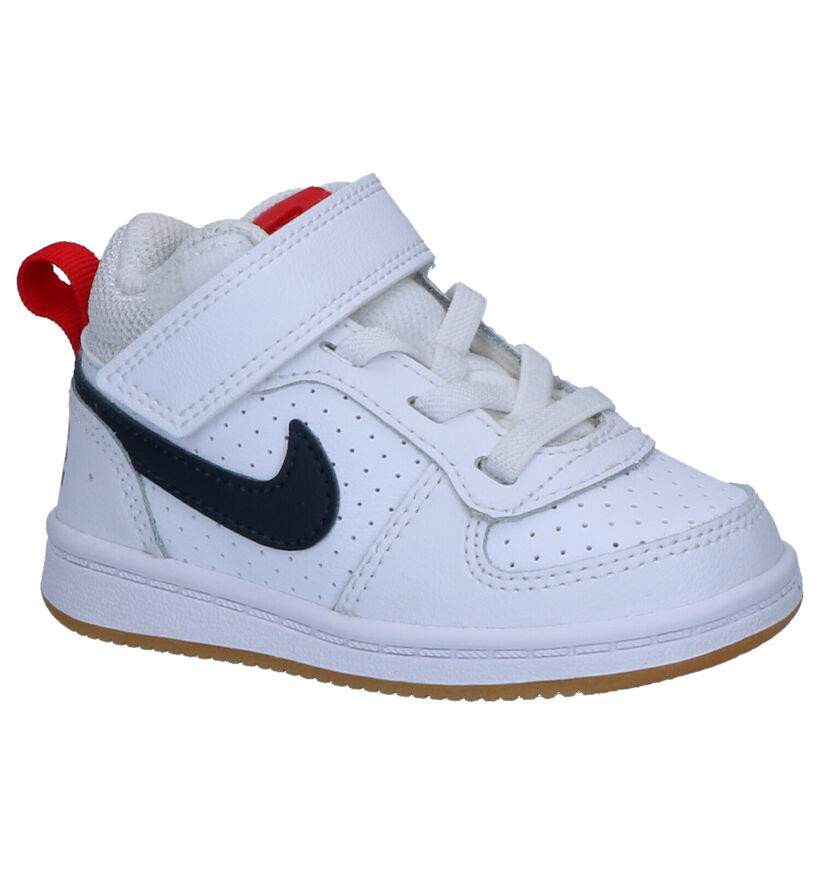 Nike Court Borough Baskets en Noir en cuir (293613)