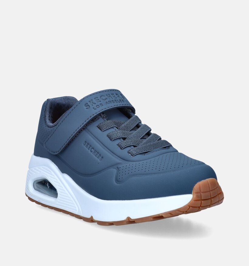 Skechers Uno Stand On Air Baskets en Bleu pour filles, garçons (350334)