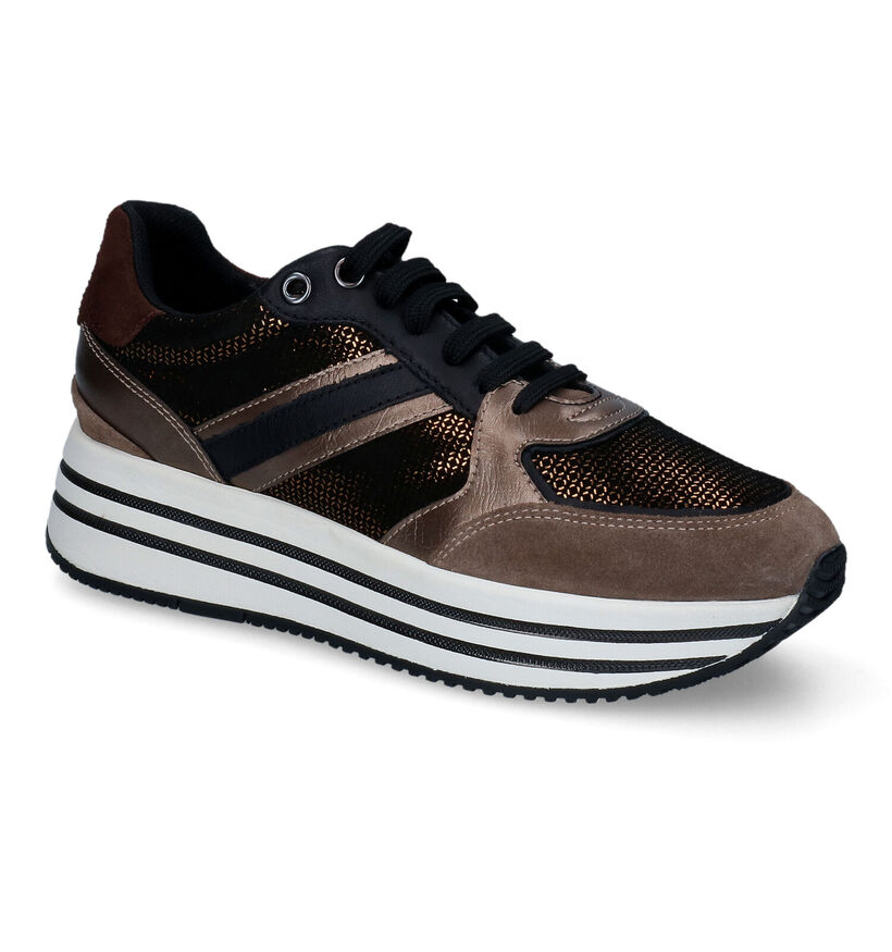 Geox Kency Bronze Sneakers voor dames (312839) - geschikt voor steunzolen