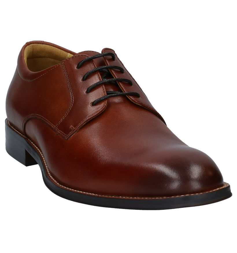 Steptronic Nigel Cognac Veterschoenen in leer (281385)