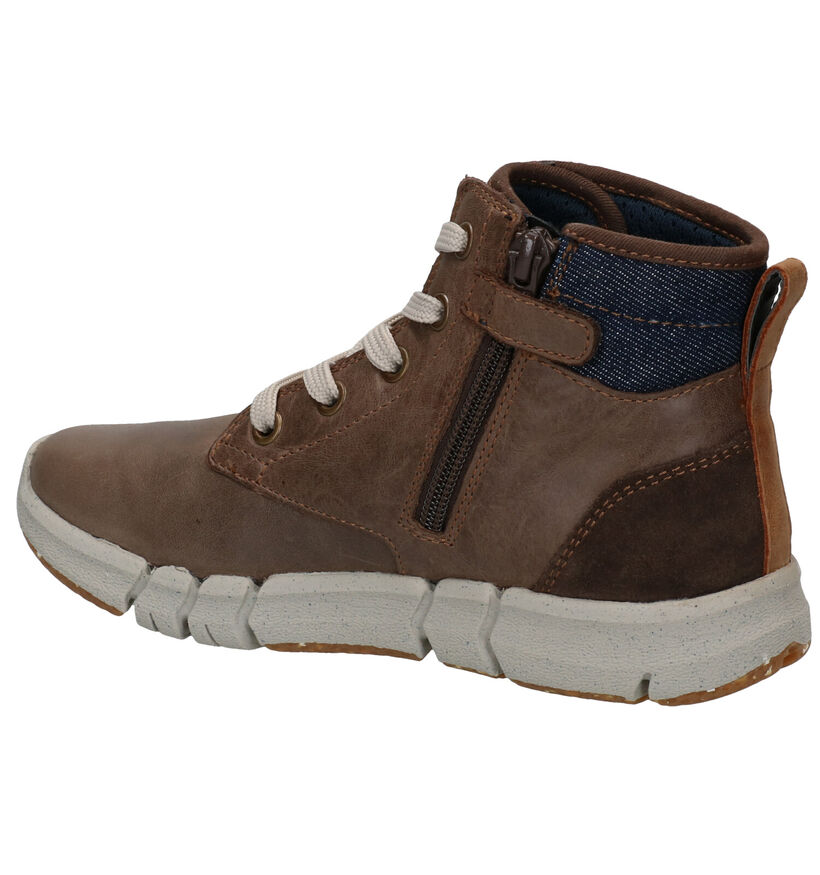 Geo Flexyper Bruine Bottines in leer (294082)