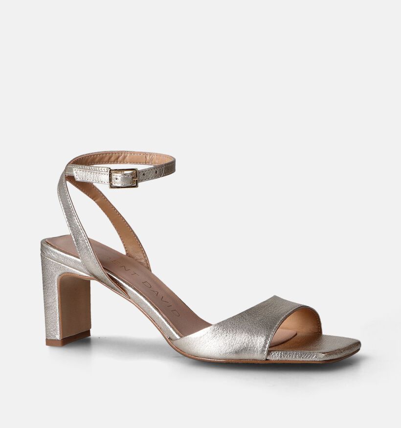 Laurent David Gouden Sandalen met hak voor dames (357881)