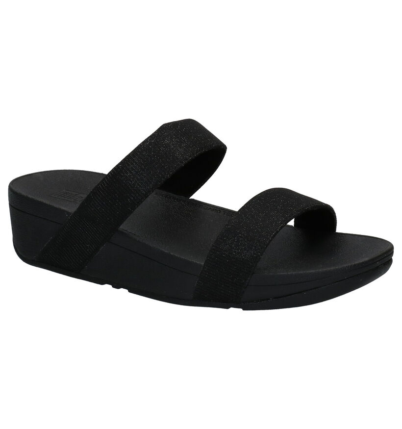 FitFlop Lottie Glitzy Zwarte Slippers in stof (286113)