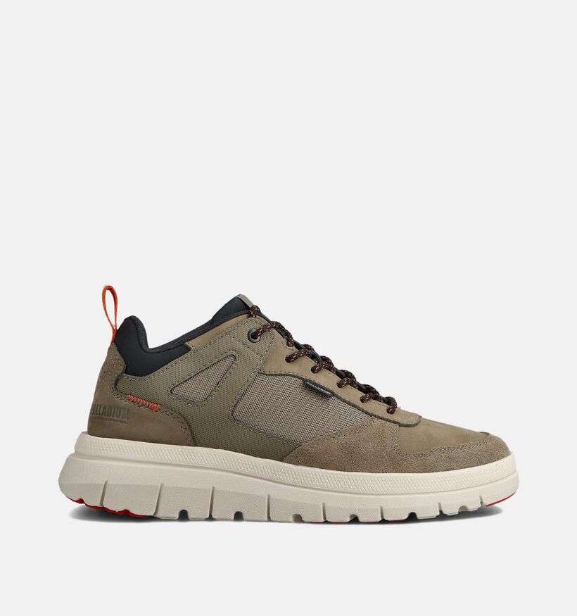 Palladium Pallaflex LO Mix Kaki veterschoenen voor heren (362103) - geschikt voor steunzolen