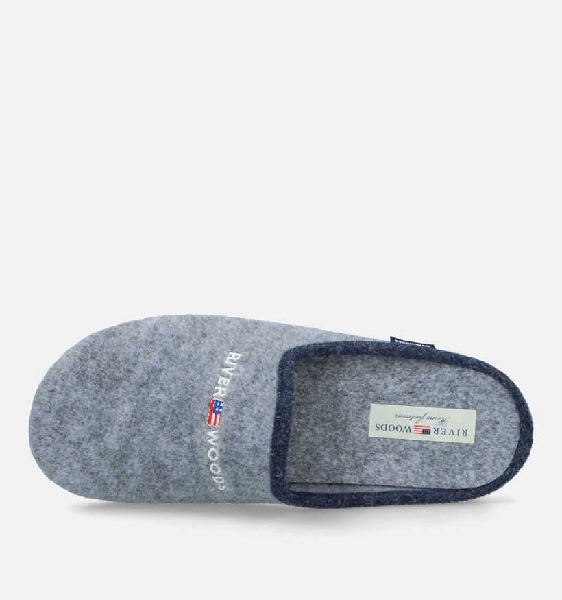 River Woods Herman Pantoufles en Gris pour hommes (333388) - pour semelles orthopédiques