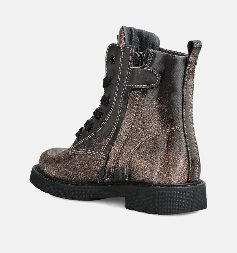 Little David Leonor Bronzen Veterboots voor meisjes (364588) - geschikt voor steunzolen
