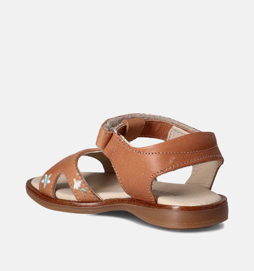 Milo & Mila Sandales en Cognac pour filles (356675)