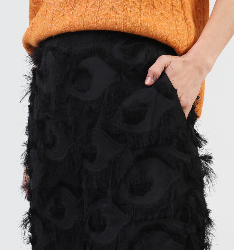 Minus Maica Zwarte Wijde broek voor dames (349969)