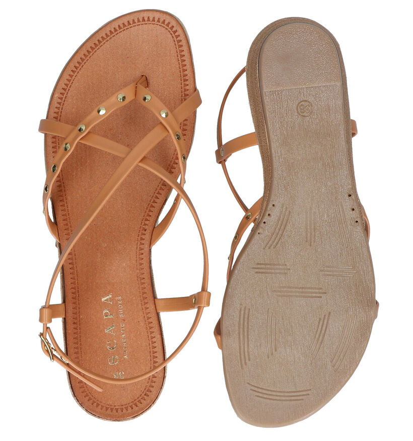 Scapa Cognac Sandalen in kunstleer (288763)