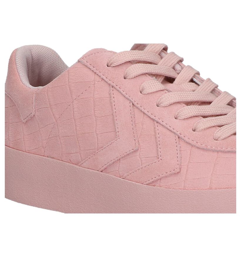 Pastelroze Lage Sneakers Hummel in daim (225843)