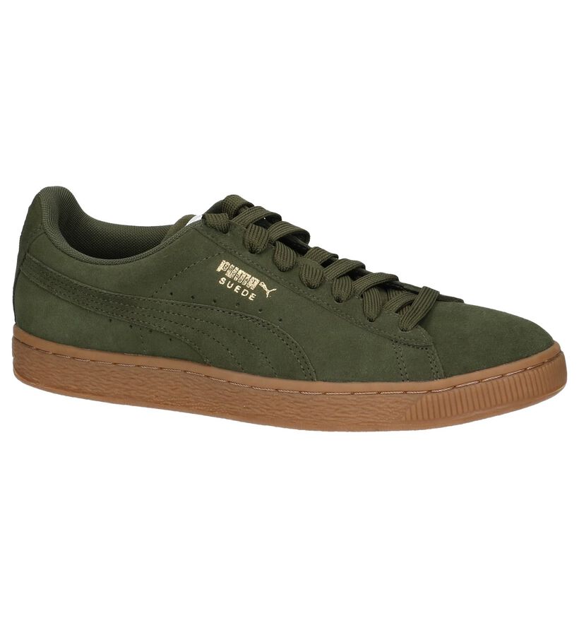 Puma Suede Classic Donker Groene Sneakers in nubuck (221714)