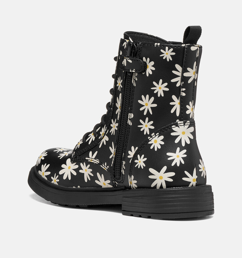 Geox Eclair Girl Zwarte Boots met Veter en Rits voor meisjes (377767)
