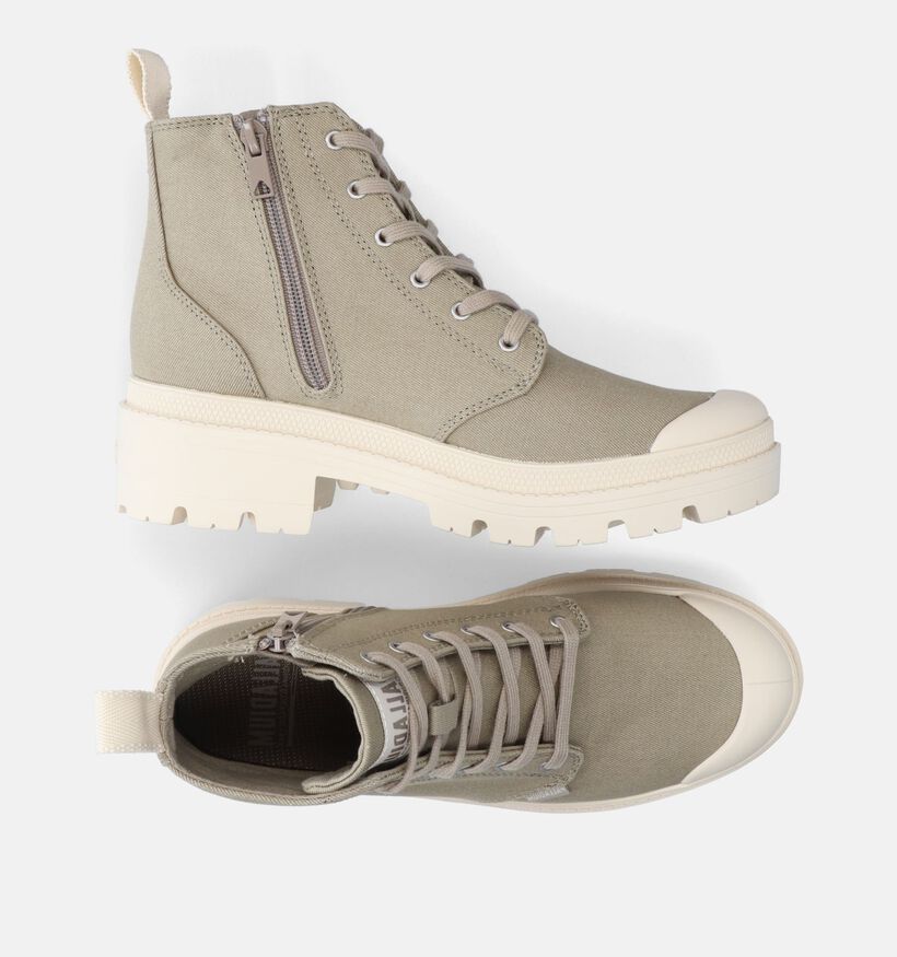 Palladium Pallabase Groene Boots voor dames (320194) - geschikt voor steunzolen