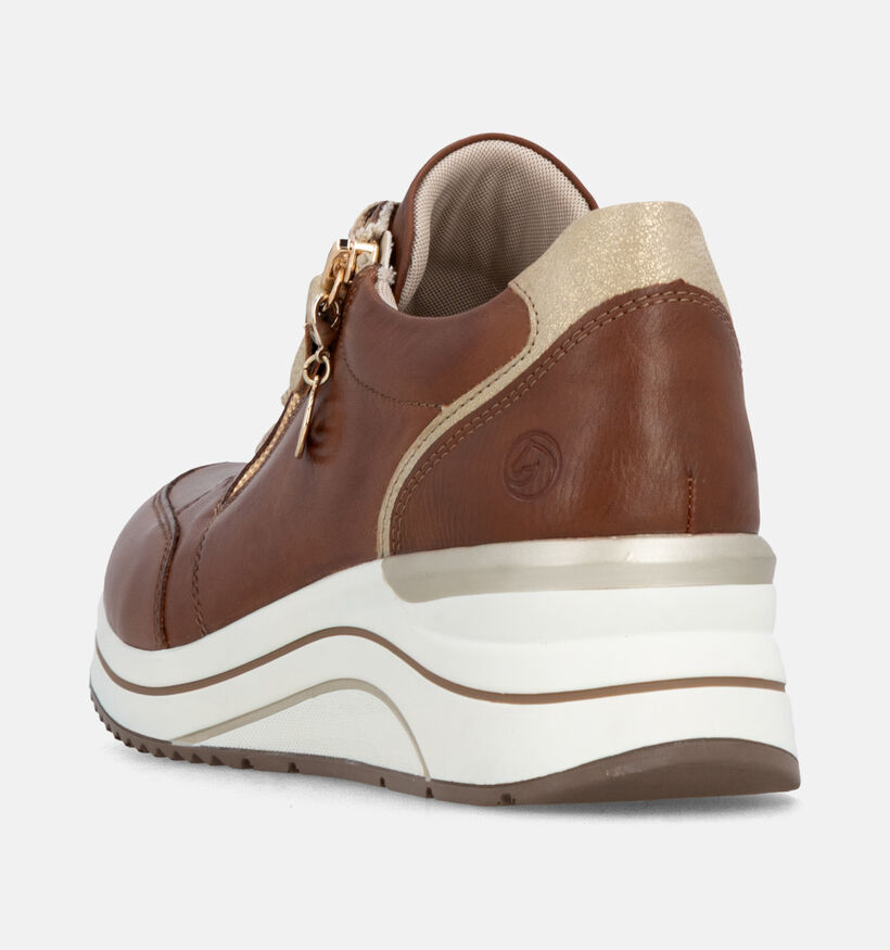 Remonte Cognac Sneakers met Sleehak voor dames (379856) - geschikt voor steunzolen