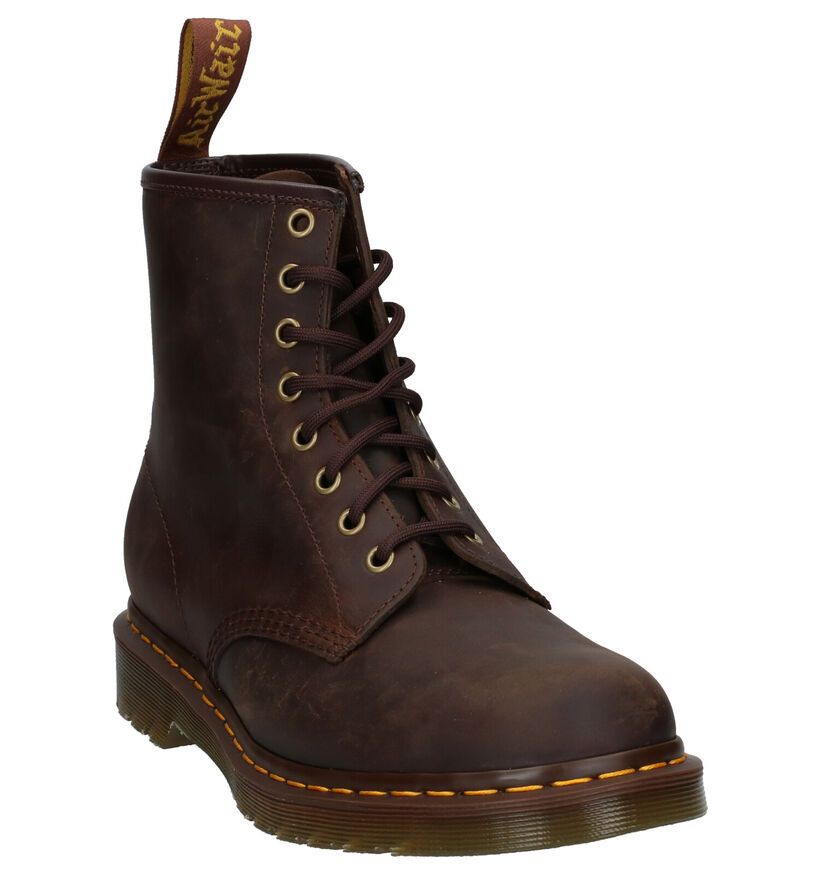 Dr. Martens Boots à lacets en Brun foncé en cuir (292455)