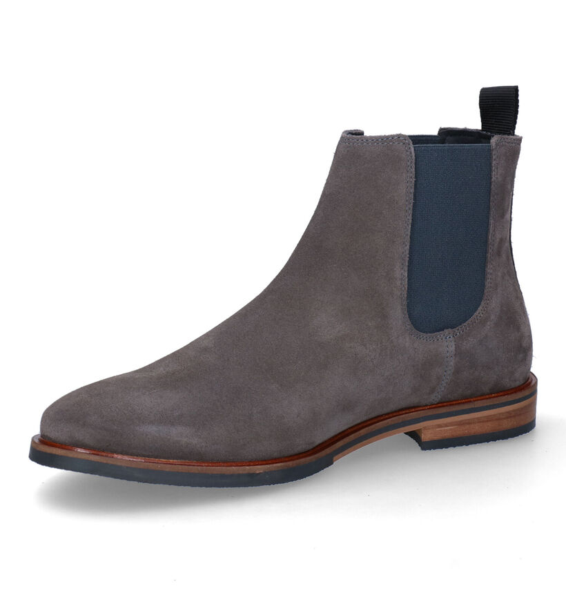 Bullboxer Bottines Chelsea en Brun foncé pour hommes (312624) - pour semelles orthopédiques