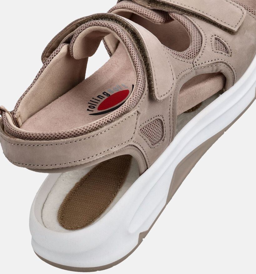 Gabor Rollingsoft Taupe Sandalen voor dames (368393) - geschikt voor steunzolen
