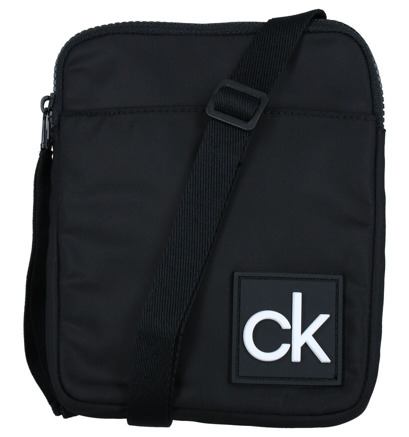 Calvin Klein Accessories Flat Pack S Sac porté croisé en Noir en textile (280461)