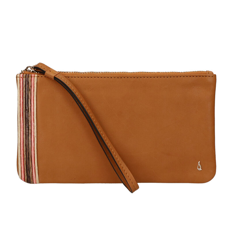 Abbacino Porte- monnaie zippé en Orange en cuir (274325)