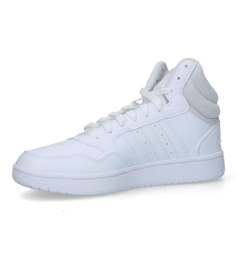 adidas Hoops 3.0 Mid Zwarte Sneakers in kunstleer (316561)