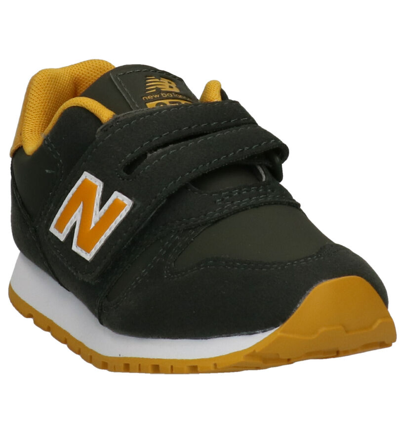 New Balance YV373 Baskets en Vert en simili cuir (253358)