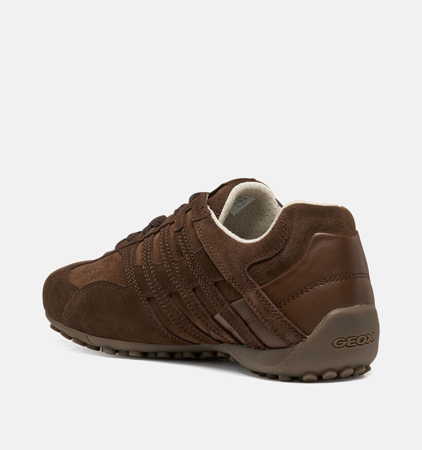 Geox Snake Donkerbruine Sneakers voor dames (377778) - geschikt voor steunzolen