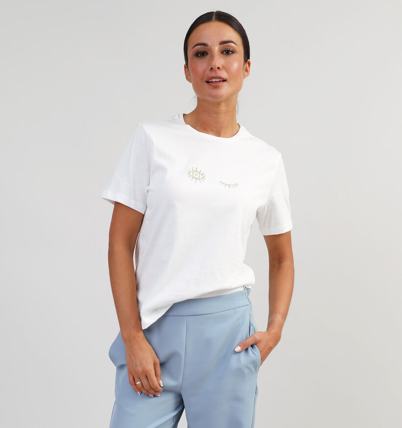 Vila Witte T-shirt voor dames (361404)