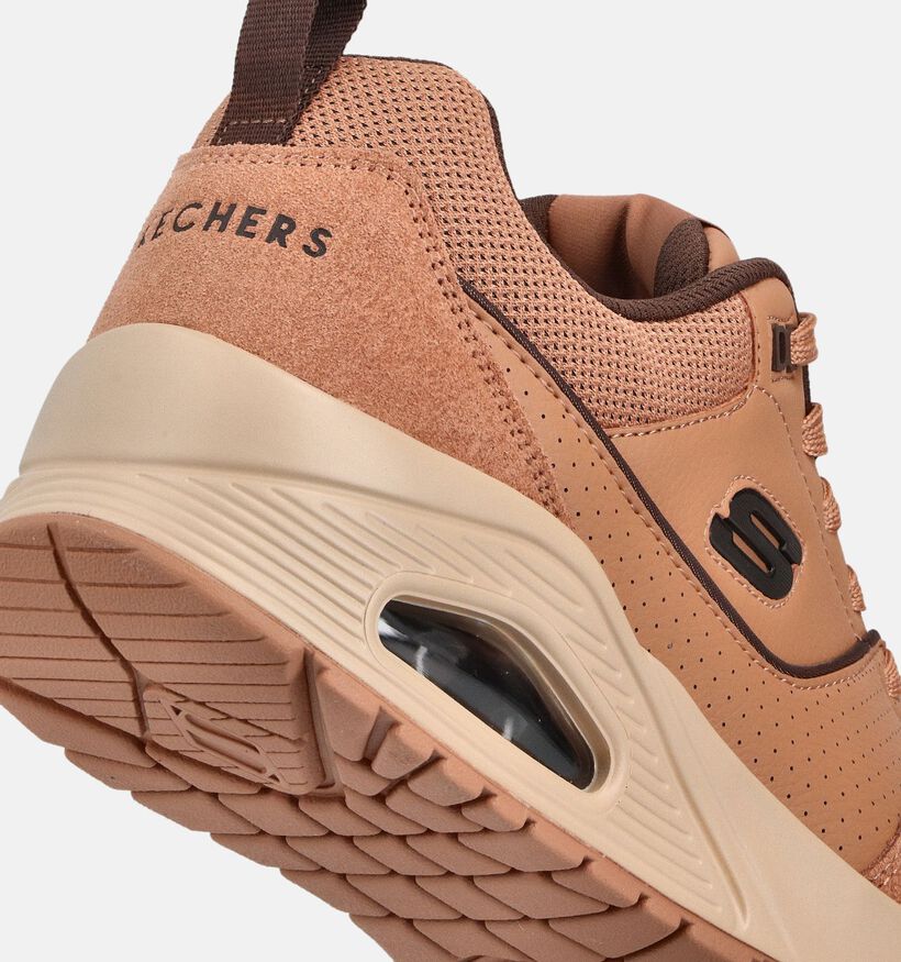 Skechers Uno Retro One Baskets basses en Marron pour hommes (360870)