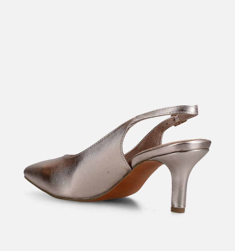 Marco Tozzi Escarpins slingback en Or pour femmes (367965)