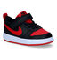 Nike Court Borough Zwarte Sneakers voor jongens (319350) - geschikt voor steunzolen