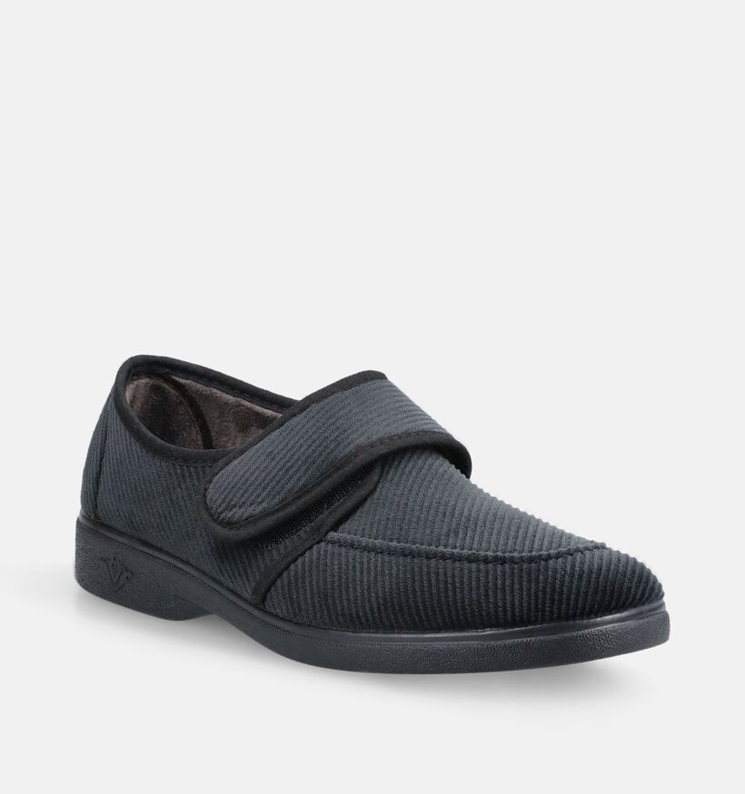 Torfs Home Pantoufles ferm&eacute;es en Noir pour hommes (381338)
