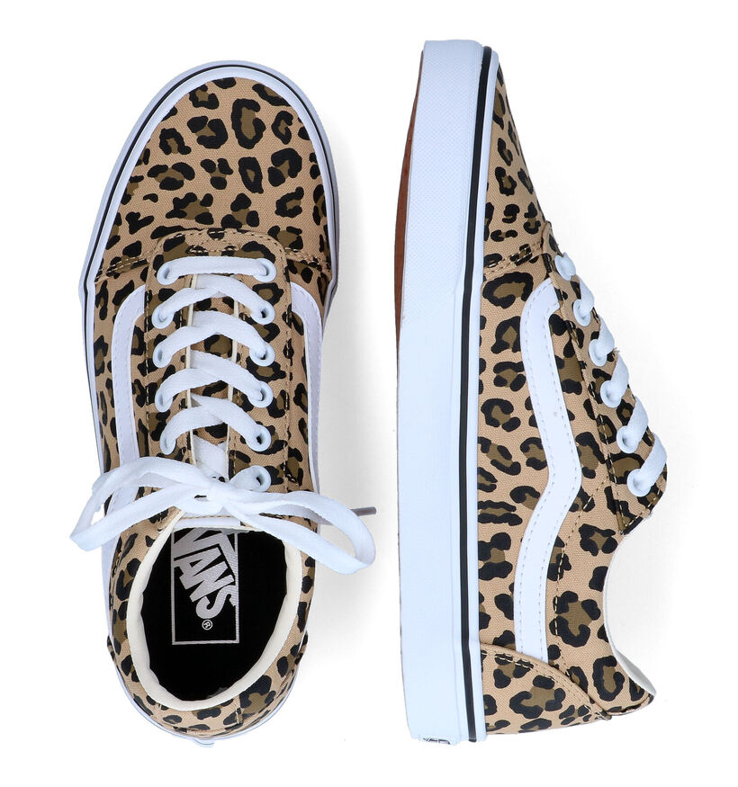 Vans Ward Baskets de skate en Rose pour femmes (327993)