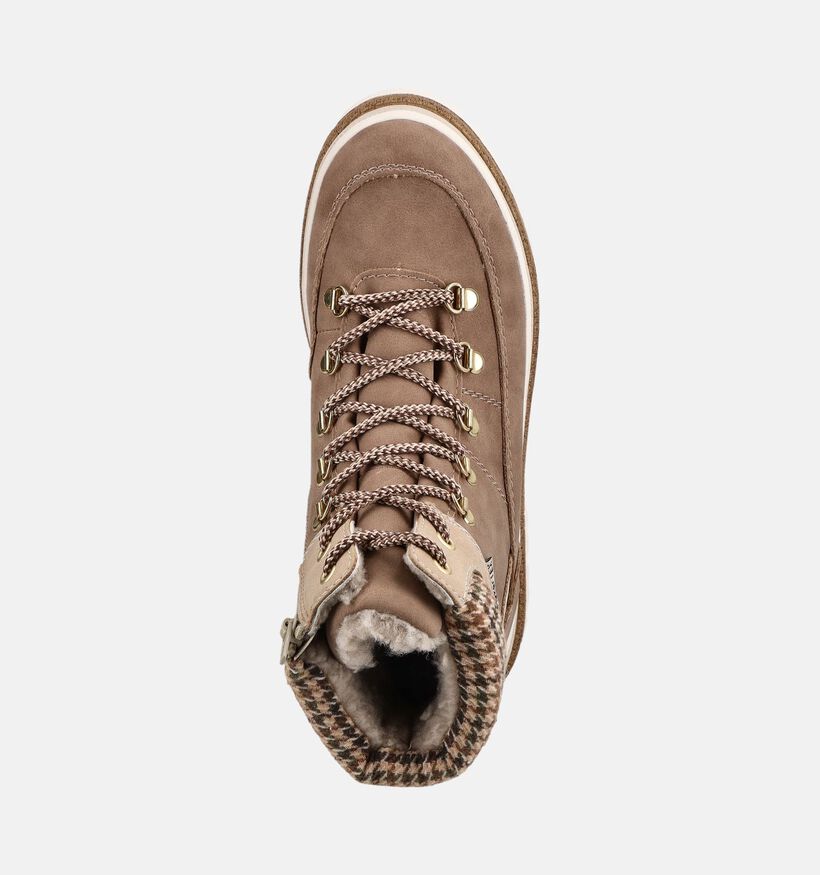 Rieker Taupe Boots met Veters en Rits voor dames (379957)