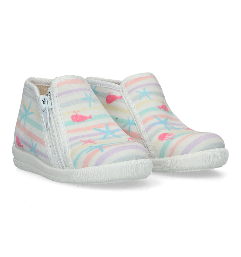 Bellamy Genial Pantoufles en Blanc pour filles (325273)